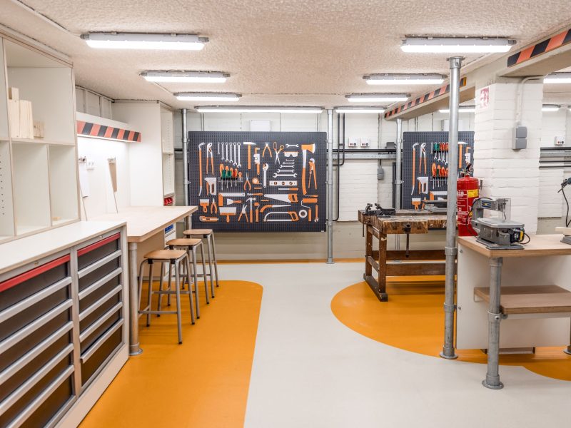 Interieurbouw Heusden – Basisschool Angelaschool – Werkplaats